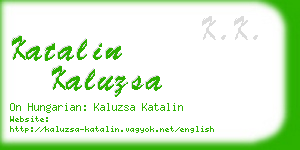 katalin kaluzsa business card